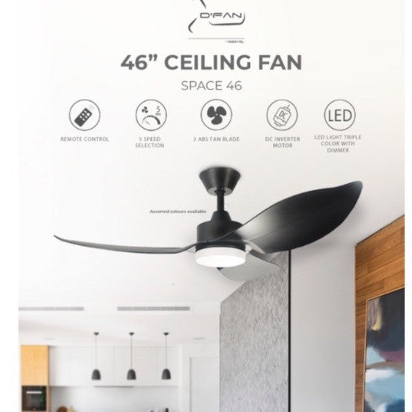 Mistral 46" D'Fan Ceiling Fan Space 46 with Remote Control