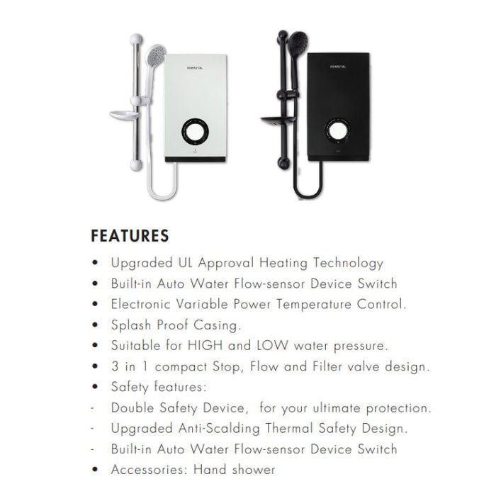 Mistral MSH101P Instant Water Heater