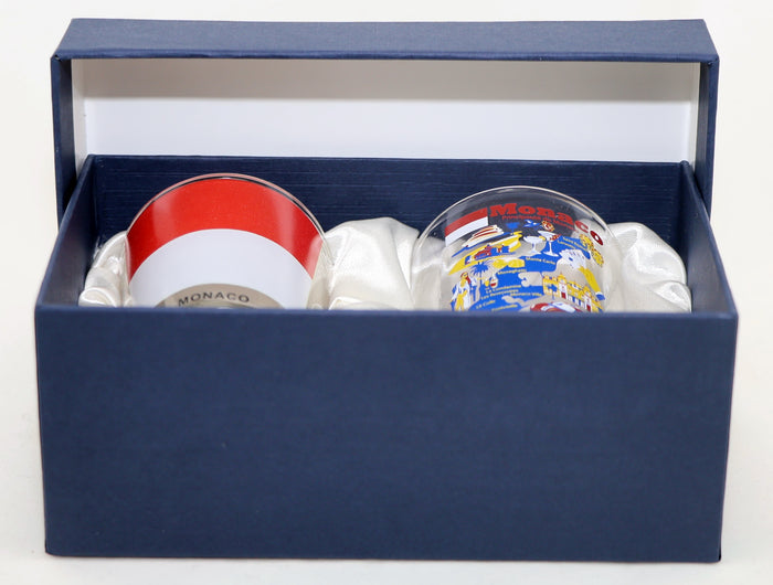 Monaco Souvenir Boxed Shot Glass Set (Set of 2)