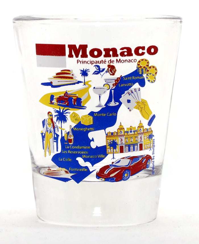 Monaco Souvenir Boxed Shot Glass Set (Set of 2)
