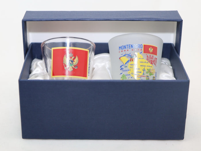 Montenegro Souvenir Boxed Shot Glass Set (Set of 2)