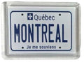 Montreal Quebec Canada License Plate Acrylic Small Fridge Collector's Souvenir Magnet 2.35" X 1.75"