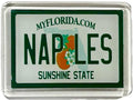 Naples Florida License Plate Acrylic Small Fridge Collector's Souvenir Magnet 2.35" X 1.75"