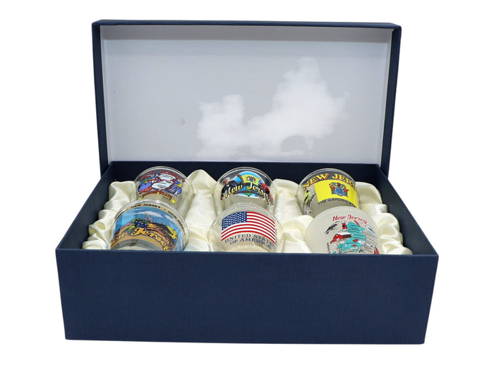 New Jersey United States USA Souvenir Boxed Shot Glass Set (Set of 6)