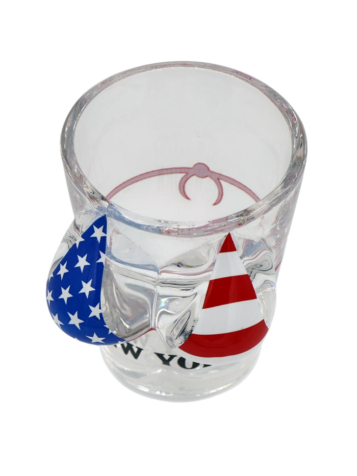 New York USA Flag Bikini Bust 3D Shot Glass