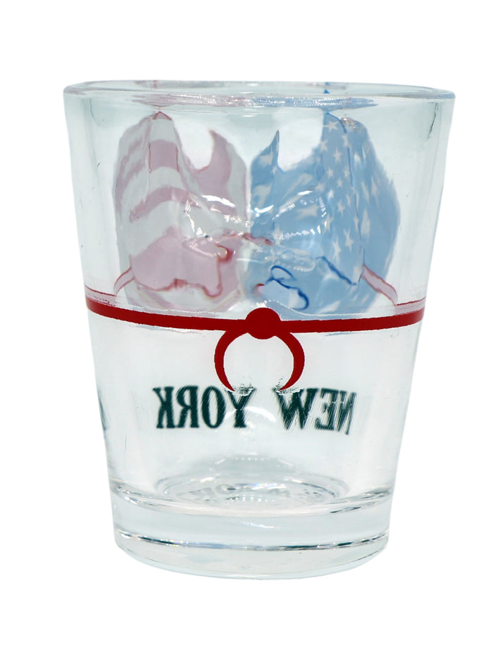 New York USA Flag Bikini Bust 3D Shot Glass