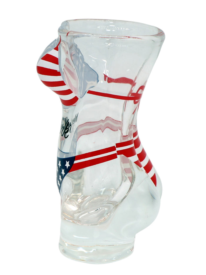 New York USA Flag Full Body Bikini 3D Shot Glass