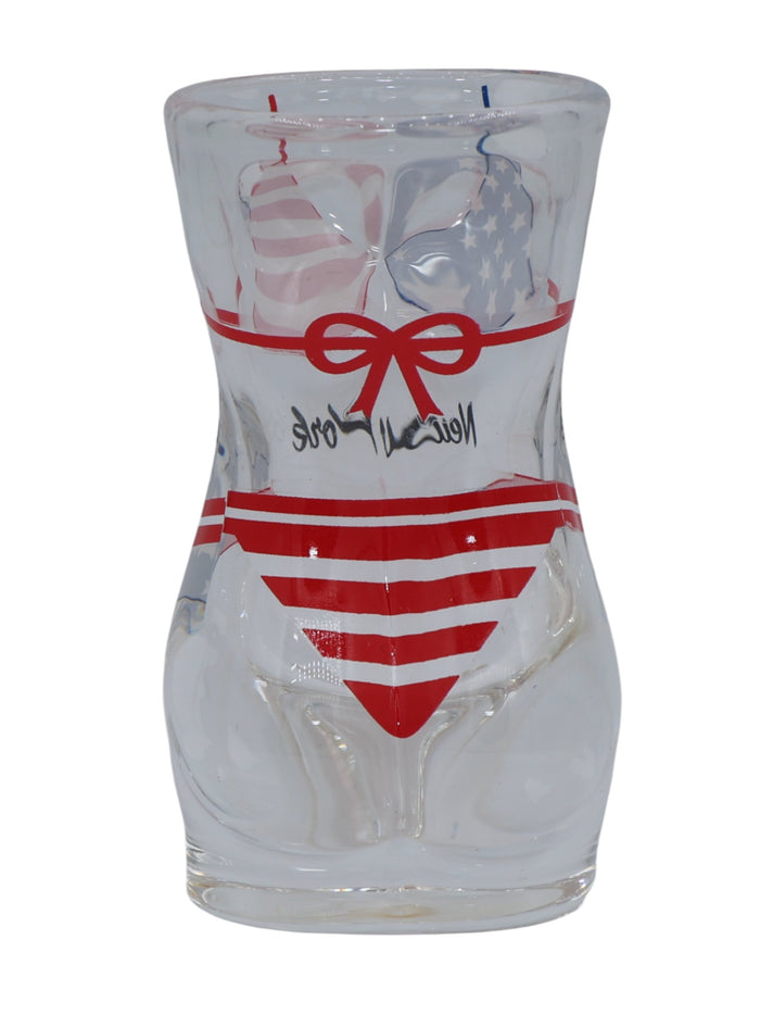 New York USA Flag Full Body Bikini 3D Shot Glass