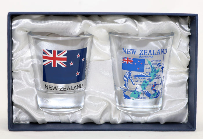 New Zealand Souvenir Boxed Shot Glass Set (Set of 2)