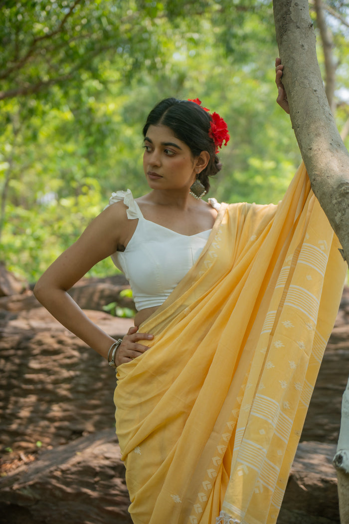 Noor White South Cotton Blouse