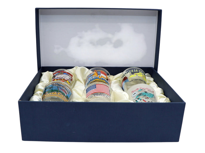 North Carolina United States USA Souvenir Boxed Shot Glass Set (Set of 6)