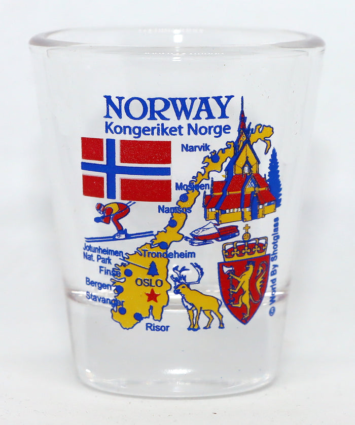 Norway Souvenir Boxed Shot Glass Set (Set of 2)
