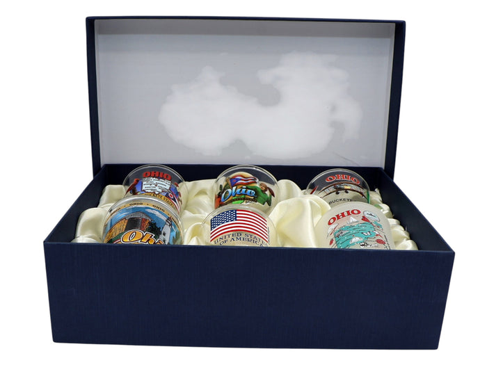 Ohio United States USA Souvenir Boxed Shot Glass Set (Set of 6)