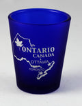 Ontario Canada Cobalt Blue Frosted Shot Glass