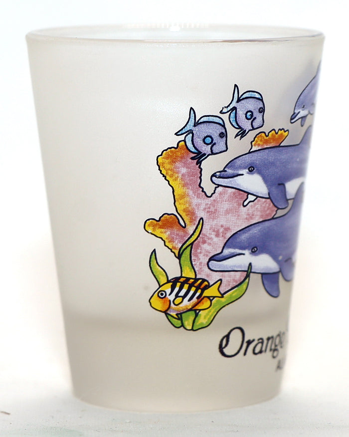 Orange Beach Alabama Jumping Dolphins Jumping Dolphins Shot Glass
