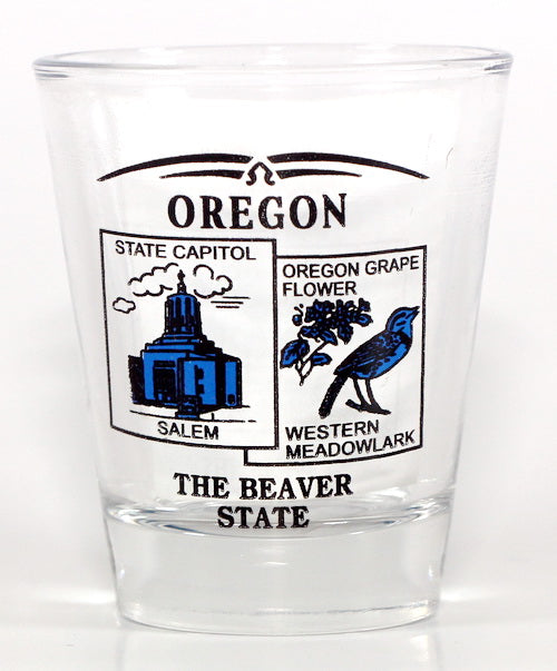Oregon State Scenery Blue New Shot Glass