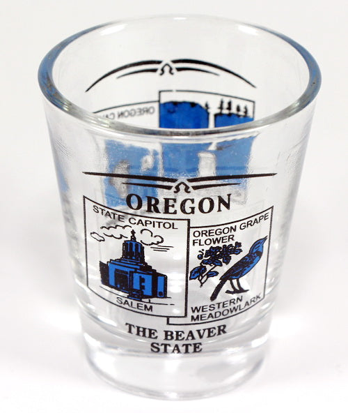 Oregon State Scenery Blue New Shot Glass