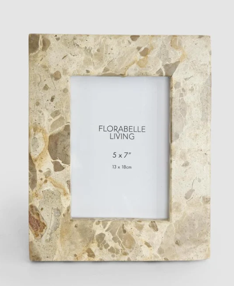 Oro 5x7'' Photo Frame Butterscotch Marble