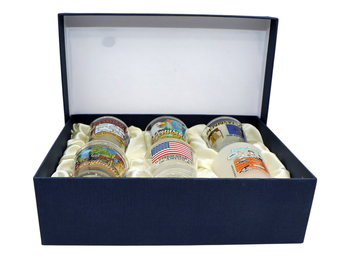Pennsylvania United States USA Souvenir Boxed Shot Glass Set (Set of 6)