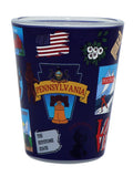 Pennsylvania With Pictures Bell Love USA Flag Shot Glass