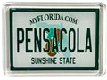 Pensacola Florida License Plate Acrylic Small Fridge Collector's Souvenir Magnet 2.35" X 1.75"