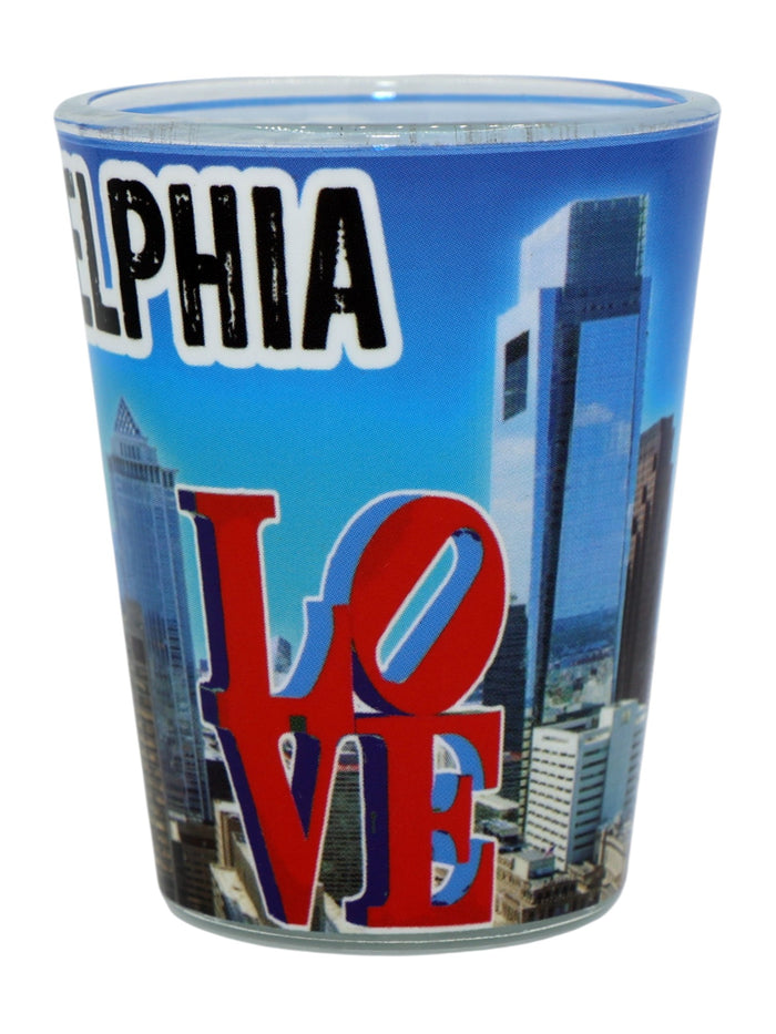 Philadelphia Pennsylvania Bell and Love Sculpture Shot Glass
