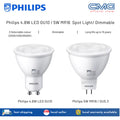 Philips 4.8W LED GU10 / 5W LED MR16 GU5.3 with 3 light color selectable CCT Spot Light/ Dimmable
