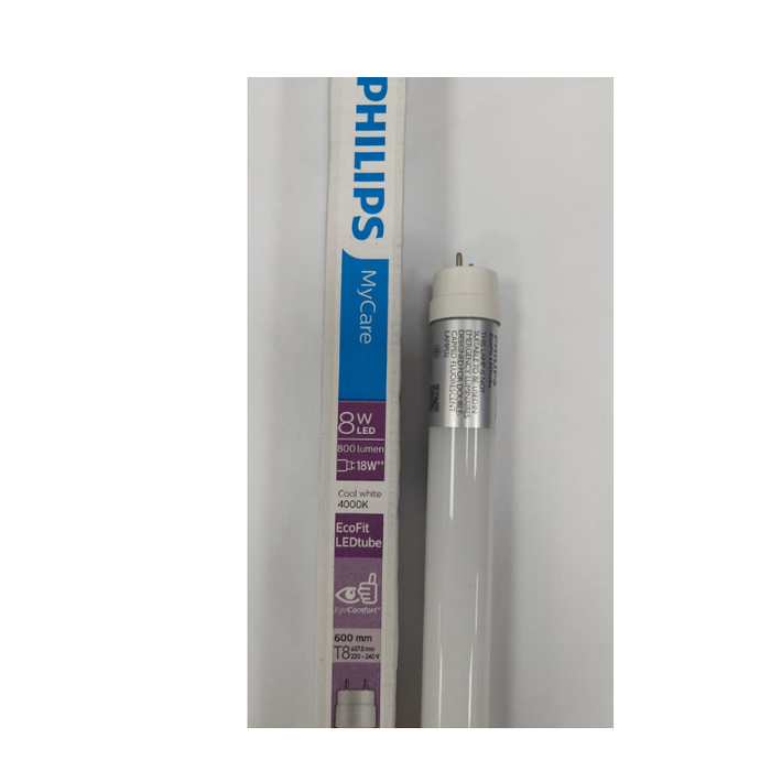 Philips T8 LED EcoFit light tube / 2ft (8W) / 4ft (16W)Cool Daylight / Cool White ❌ No Led Starter