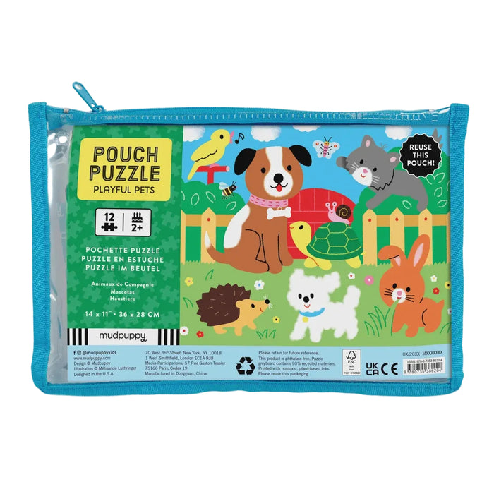 Playful Pets Pouch Puzzle 12pc