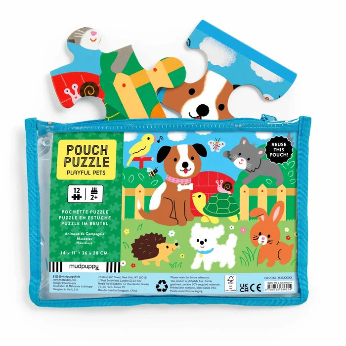 Playful Pets Pouch Puzzle 12pc