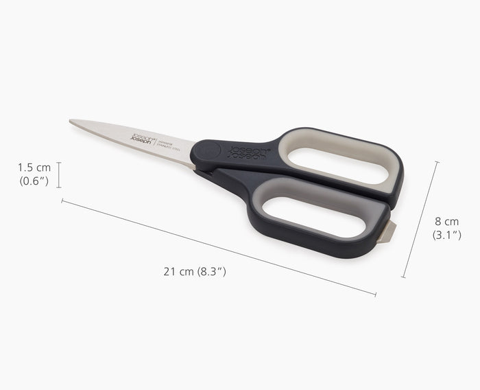 [half-width] CutPlus Grey Scissors with Integrated Box Cutter