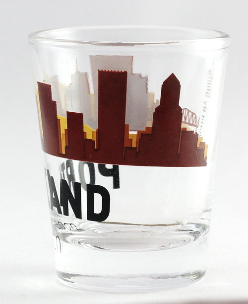 Portland Oregon Sunset Skyline Shot Glass