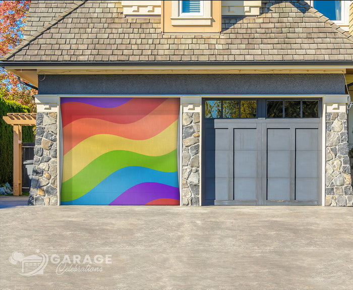 Pride Flag | 1-Car Garage Door Cover