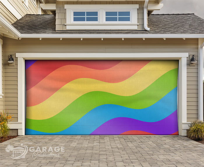 Pride Flag | 2-Car Garage Door Cover