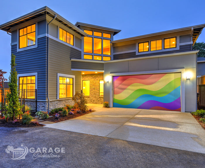 Pride Flag | 2-Car Garage Door Cover
