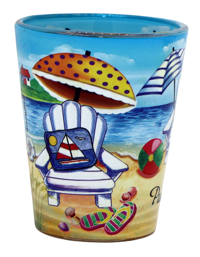 Puerto Rico Beach Chair In and Out Shot Glass