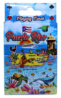Puerto Rico Map Collectible Souvenir Playing Cards with Header