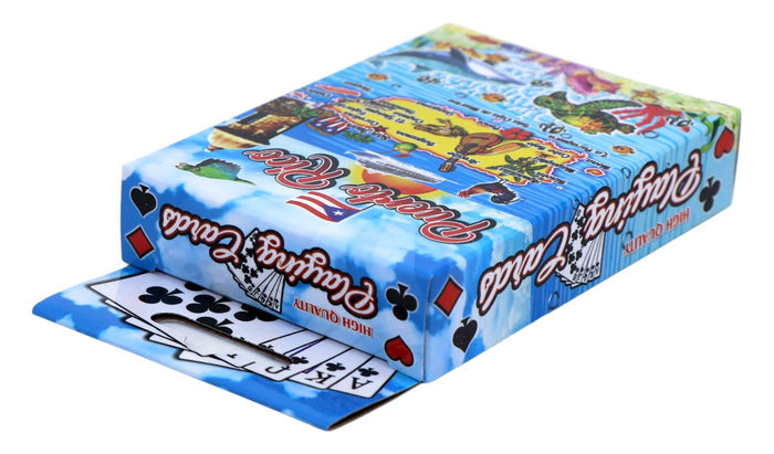 Puerto Rico Map Collectible Souvenir Playing Cards with Header