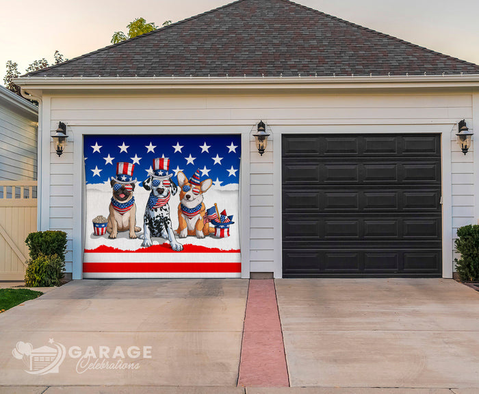 Puppy Pride | 1-Car Garage Door Cover