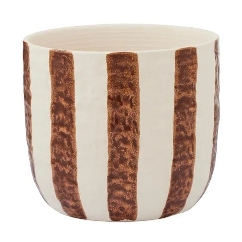 Rayas Ceramic Pot Tan