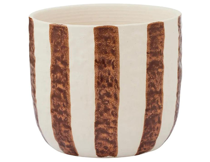 Rayas Ceramic Pot Tan