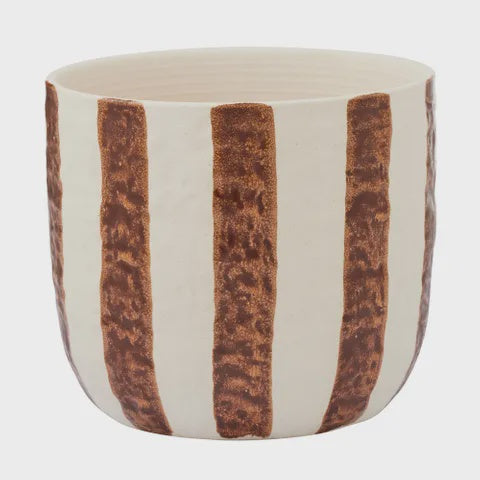 Rayas Ceramic Pot Tan