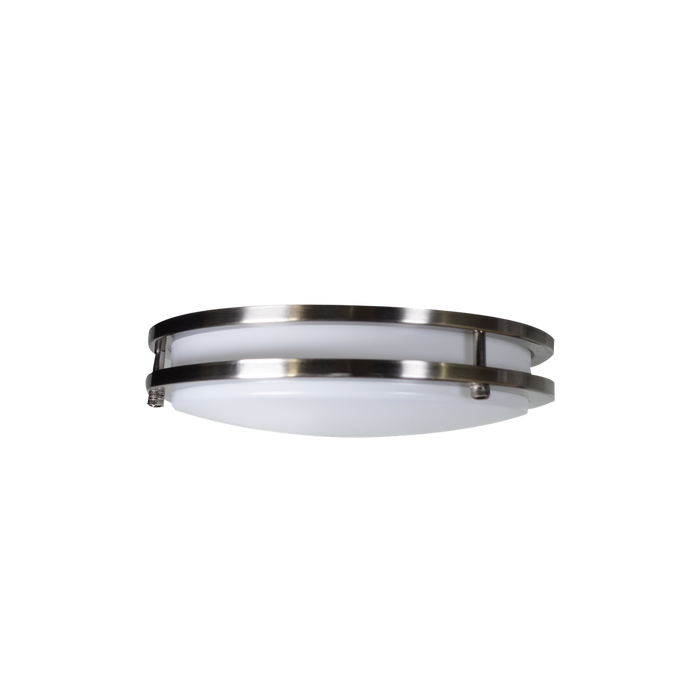 Product Display Visual of the SKU: RENO-CLD-10"-BN-MW-MCCT-G2 for Marketing of theReno 10" Slim Double Ring Ceiling Fixture 

Selectable Wattage 8/12/16W | Selectable CCT 27/30/35/40/50K | 120V | RENO-CLD-10"-BN-MW-MCCT-G2
