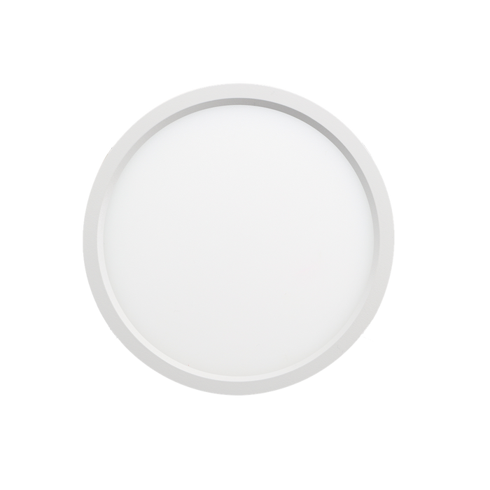 Reno 15" Slim Surface Round — Color: White