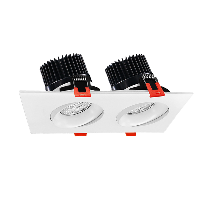 Product Display Visual of the SKU: RENO-LED-AURA-35-S24W-5CCT-WH-SQ for Marketing of theReno 3.5" SQUARE GIMBAL  | RENO-LED-AURA-35-S24W-5CCT-XX-SQ | RENO-LED-AURA-35-SQ
