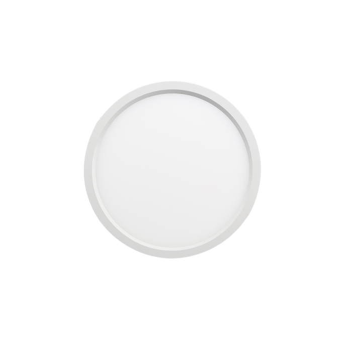 Product Display Visual of the SKU: RENO-S7R-MCCT-WH 15W for Marketing of theReno 7" Slim Surface Round | RENO-S7R-MCCT-WH 15W