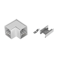 Product Display Visual of the SKU: RENO-TLSN-MCCT-L-WH-G2 for Marketing of theReno 90° Connector for Architectural Strip 

White Finish | RENO-TLSN-MCCT-L-WH-G2