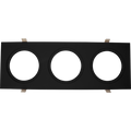 Aura - Multiple Lighting System Plates for three 3.5" Round Regressed Gimbals — Finish: Black