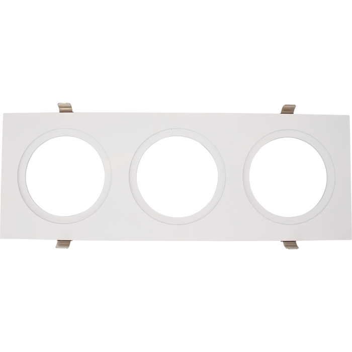 Aura - Multiple Lighting System Plates for three 3.5" Round Regressed Gimbals — Finish: White