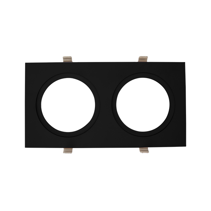 Aura - Multiple Lighting System Plates for two 3.5" Round Regressed Gimbals — Finish: Black